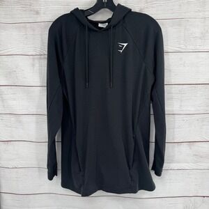 Gymshark Shirt‎ Small Pullover Hoodie Lightweight Training Gym Activewear Black